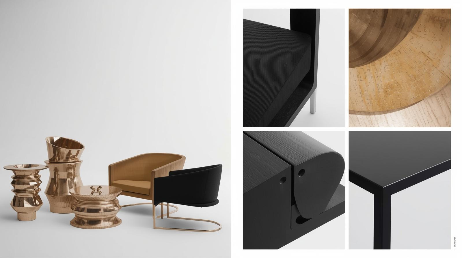 Металл в различных типах мебели